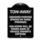 Signmission Tow Zone Assigned Parking Spaces on These Premises Violators Will Be Towed Away at Ve, BS-1824-22797 A-DES-BS-1824-22797 - alternate 1